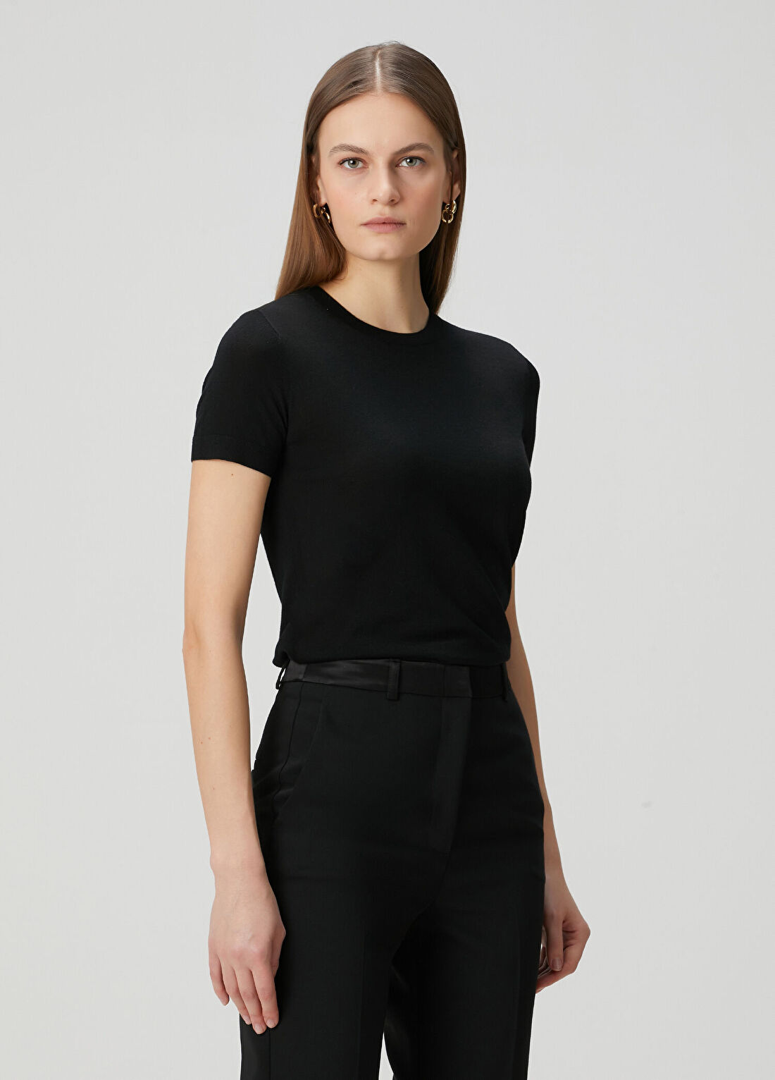 Theory Siyah Yün T-shirt görsel 3