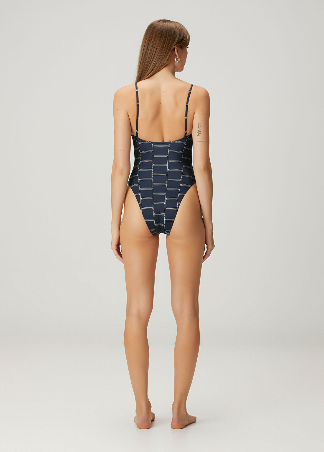 Matteau Swim Lacivert Desenli Mayo görsel 4