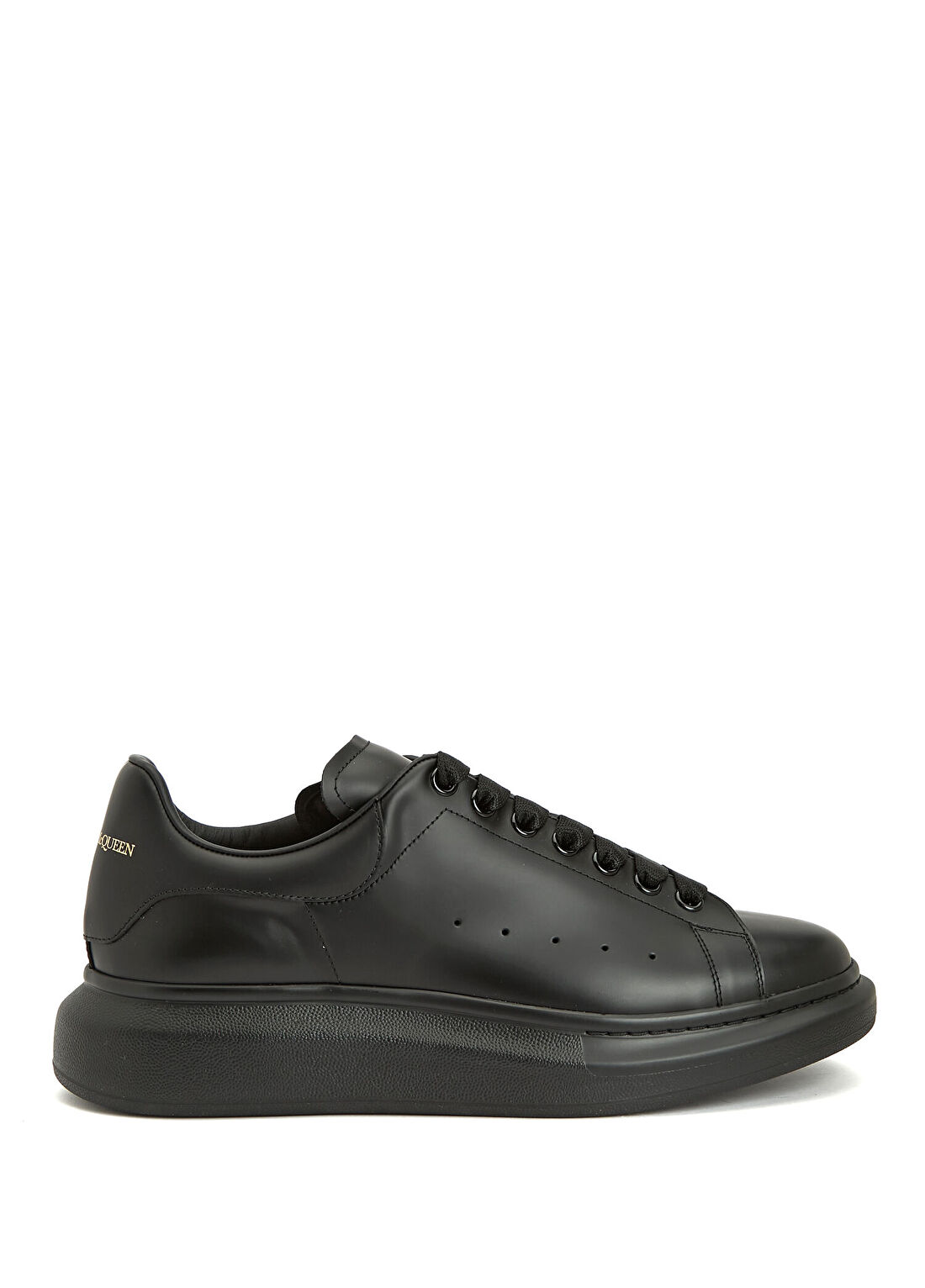 McQueen Oversized Siyah Erkek Deri Sneaker
