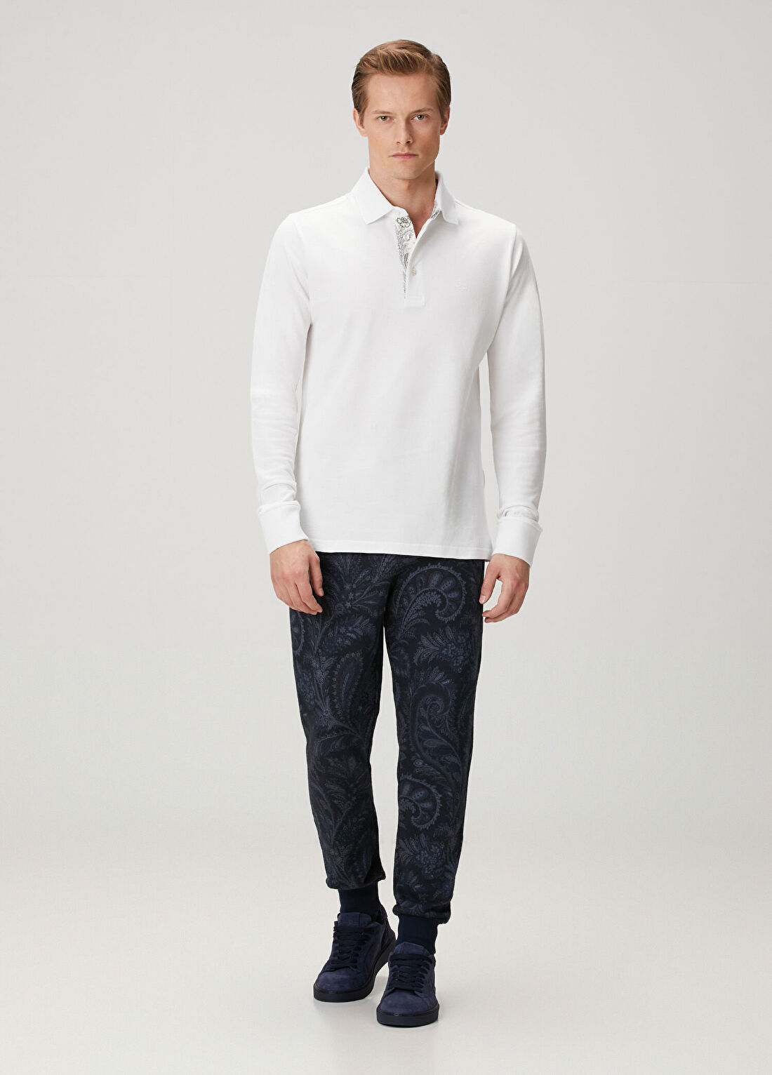 Etro Beyaz Polo Yaka Sweatshirt görsel 2