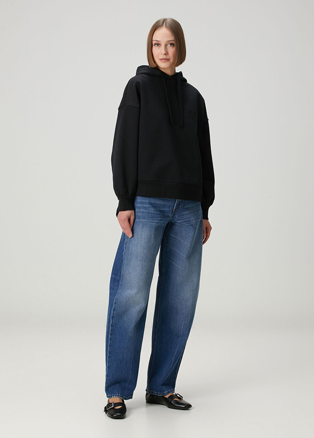 AllSaints Lovers Eli Siyah Sweatshirt görsel 2