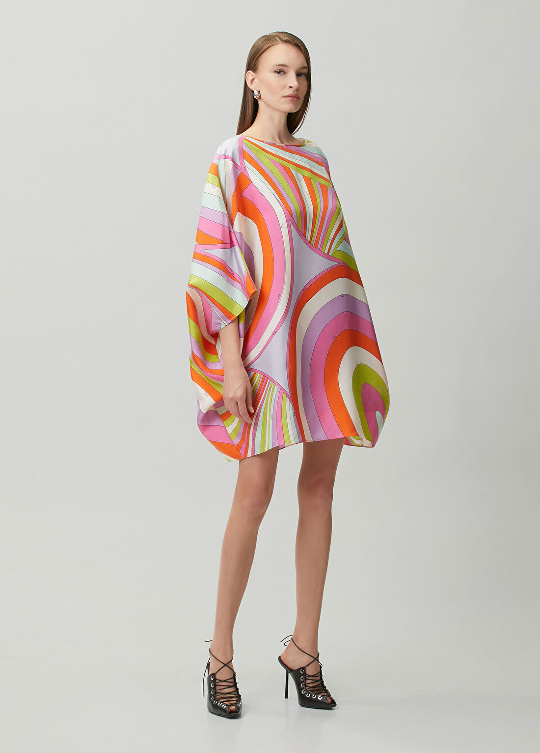 Pucci Iride Desenli İpek Kaftan görsel 2