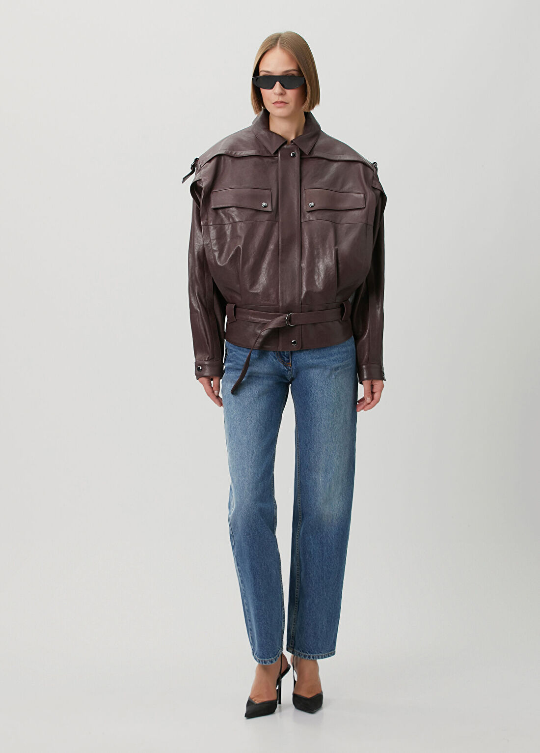 Magda Butrym Mavi Straight Leg Jean Pantolon
