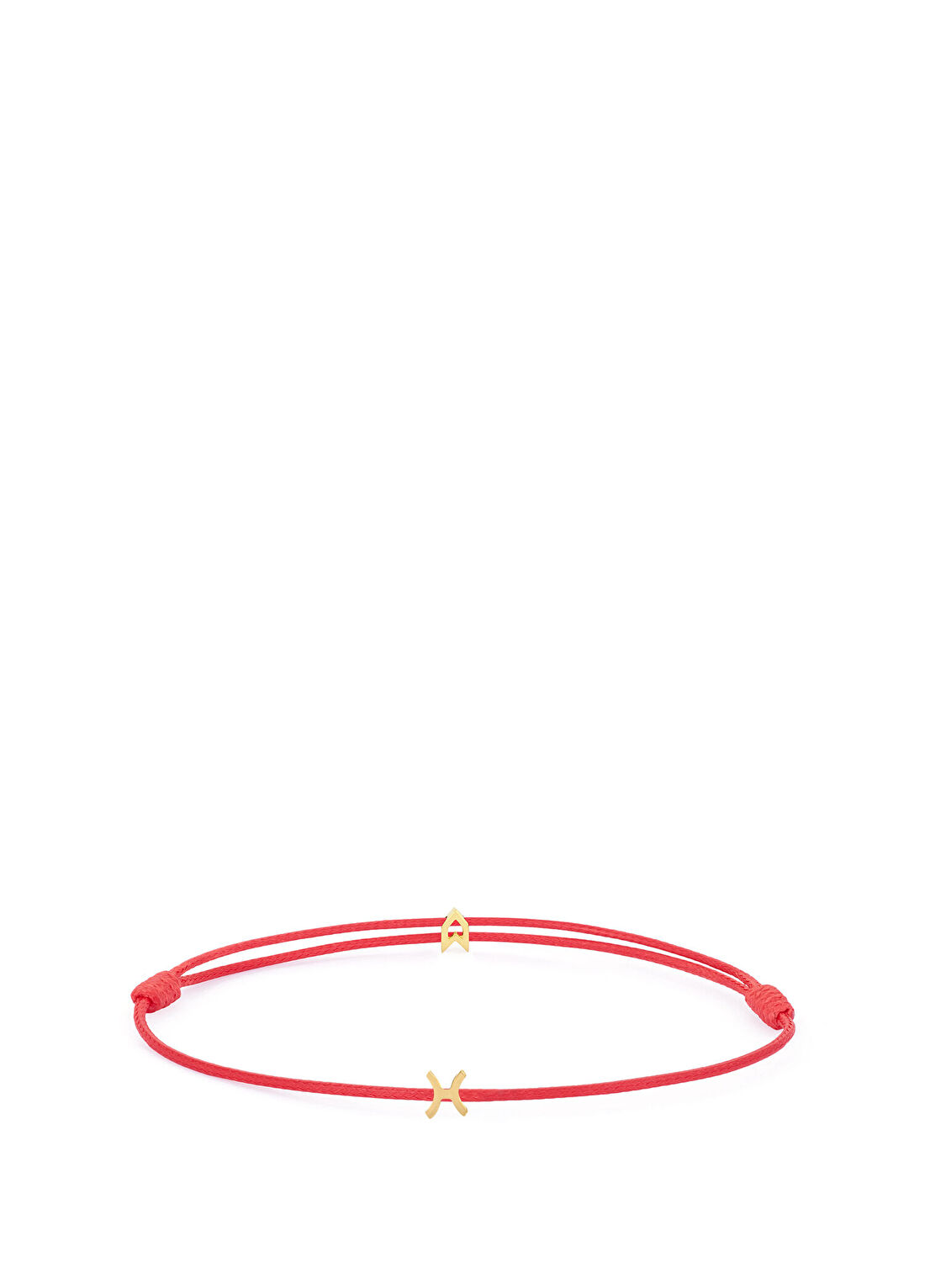 AtolyeWolf Altın Kaplama Gümüş Burç Kırmızı Şans Bileklik