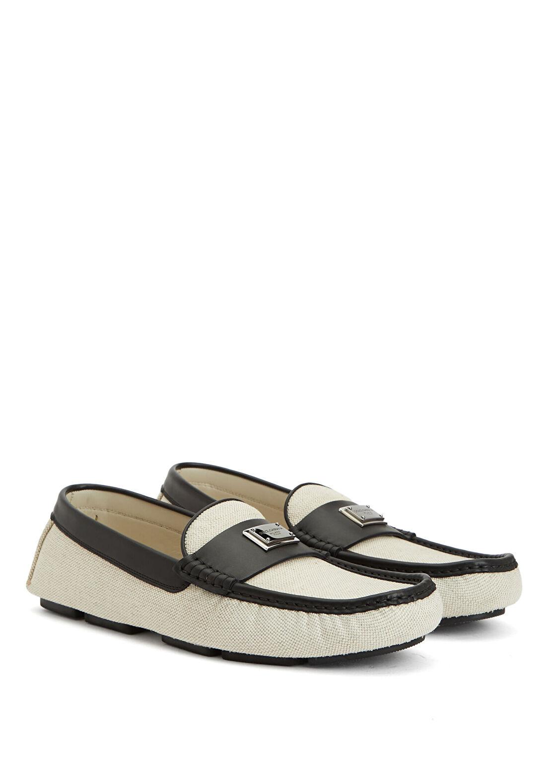 Dolce&Gabbana Siyah Beyaz Erkek Loafer görsel 2