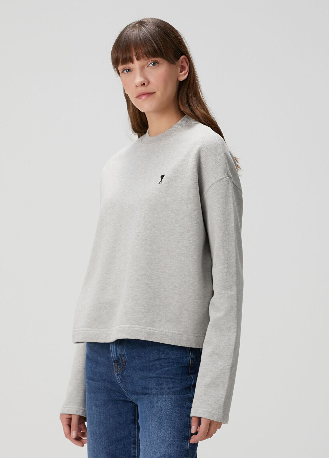 Ami Paris Gri Sweatshirt görsel 3