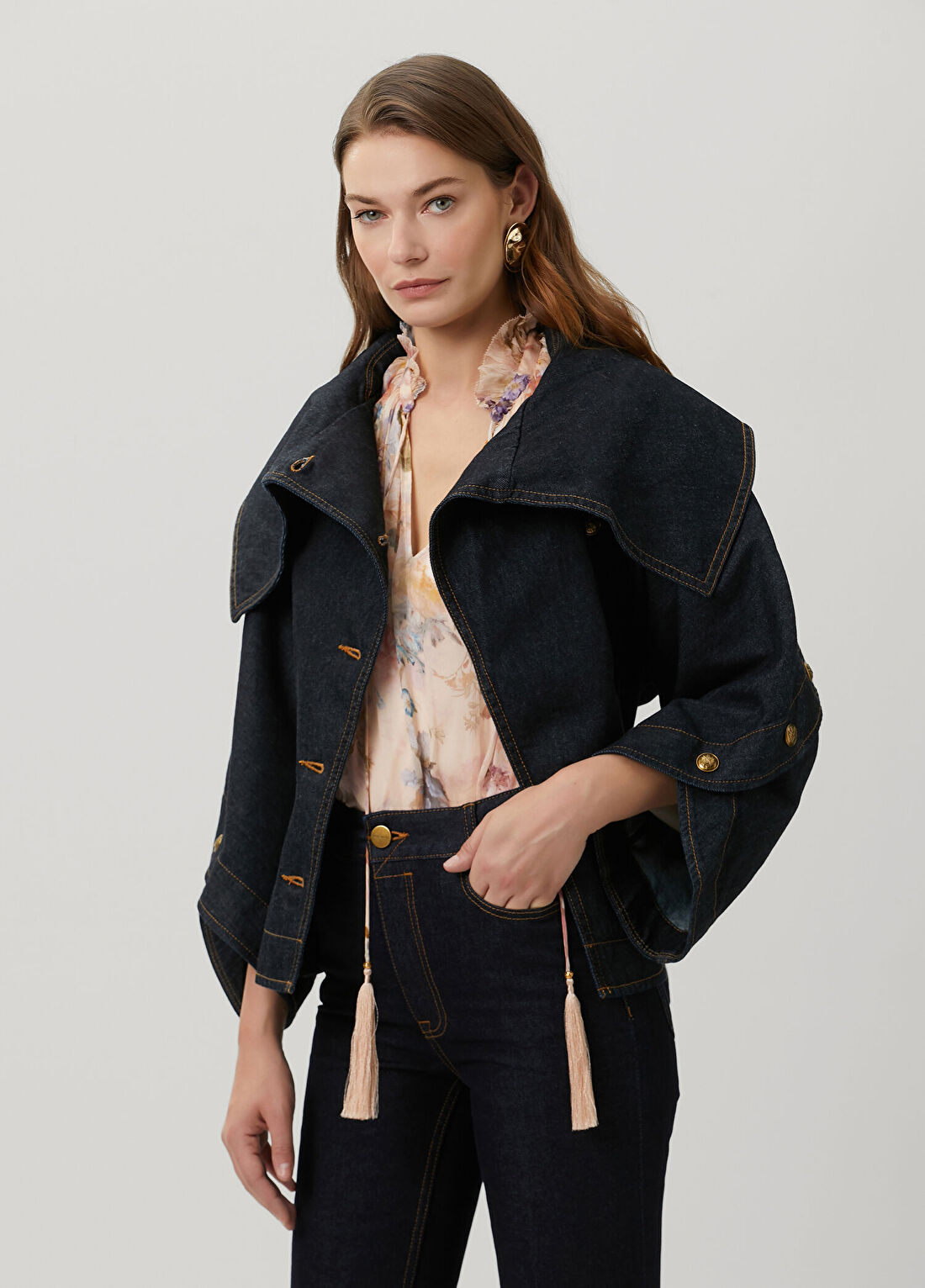 Zimmermann Valiant Lacivert Denim Ceket