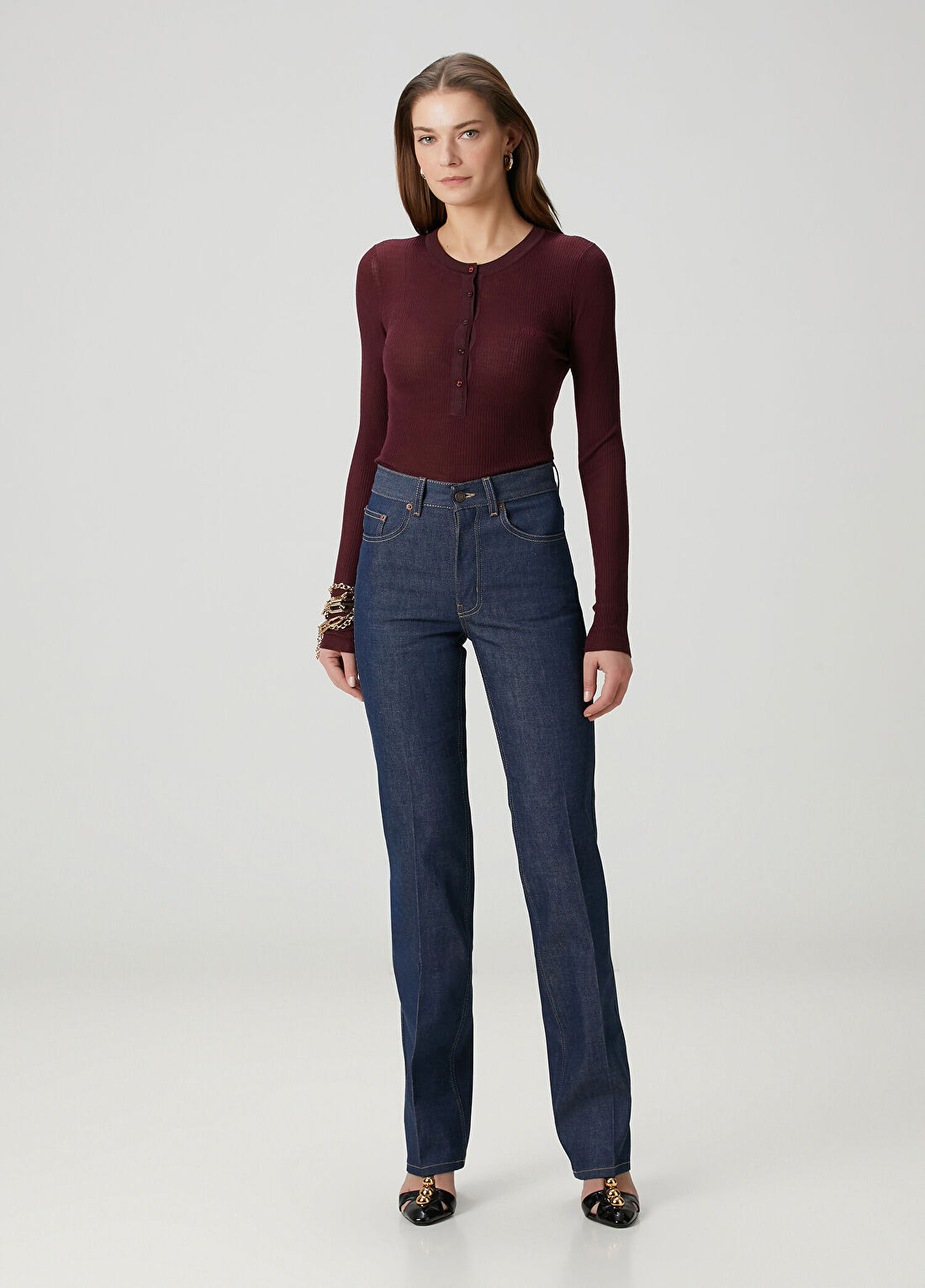 Chloe Lacivert Jean Pantolon