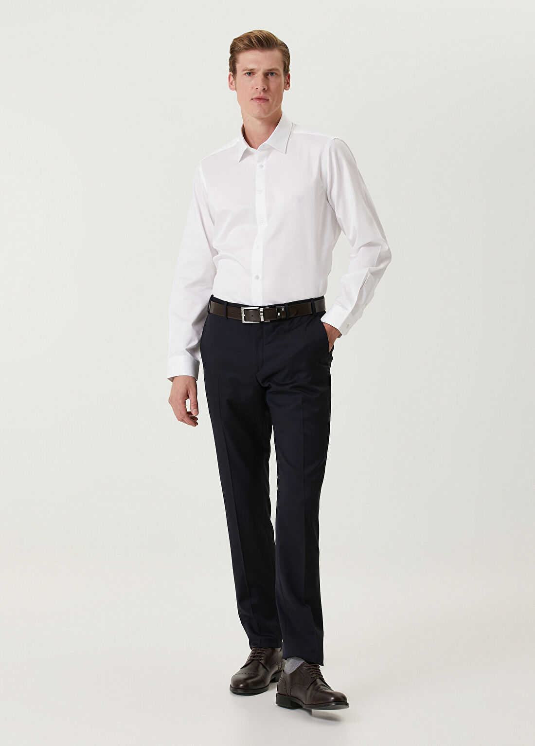 Beymen Bes Custom Fit Beyaz Gömlek görsel 3