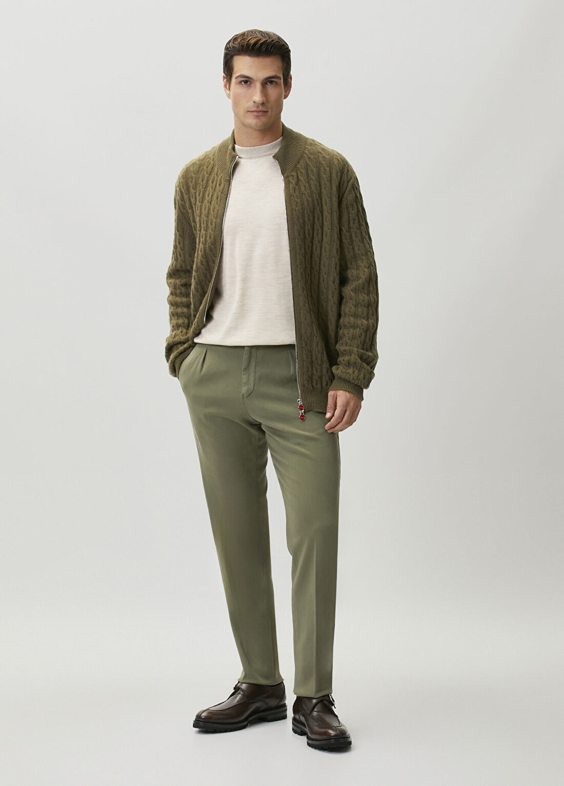 Kiton Yeşil Pilili Pantolon