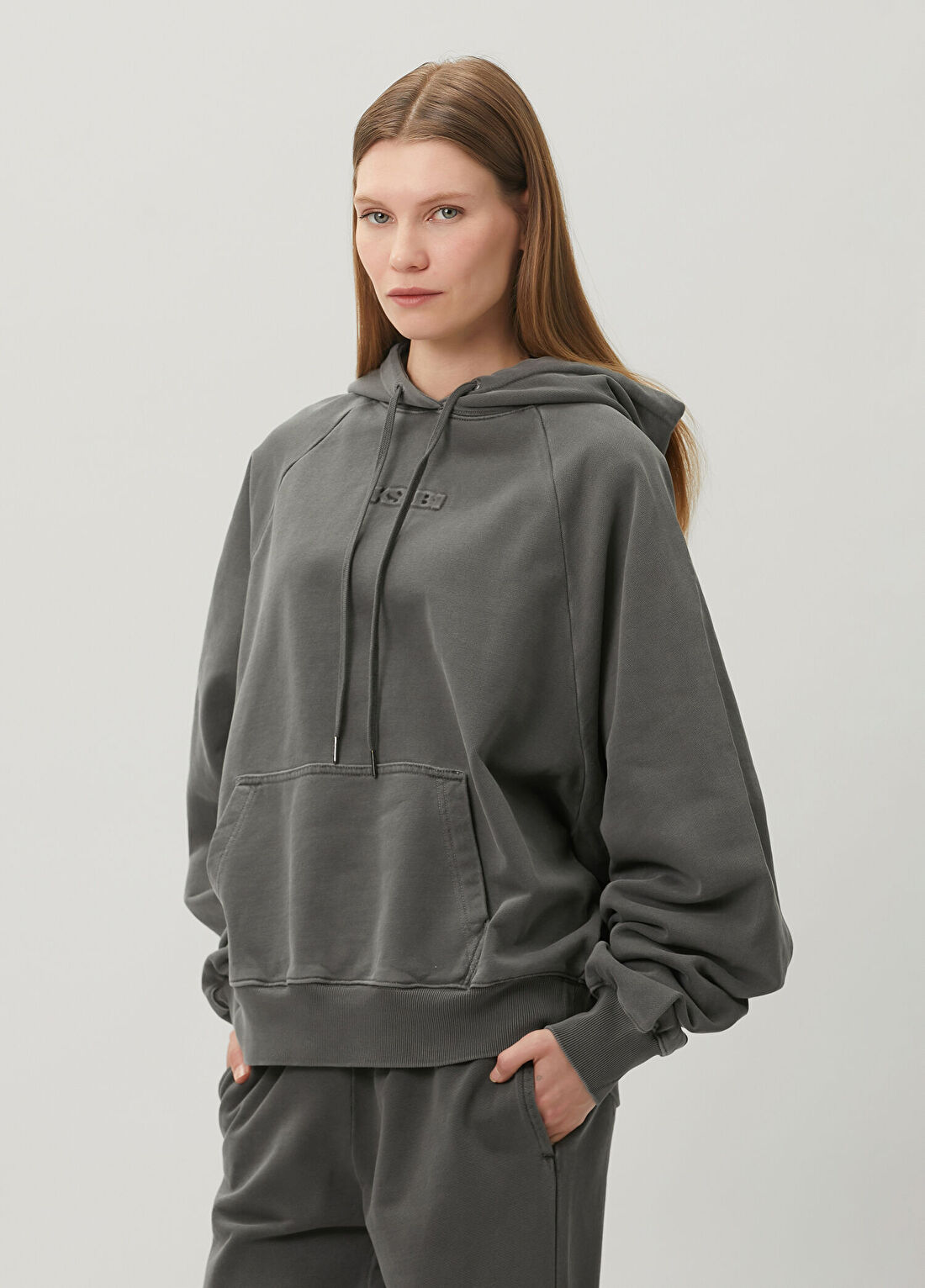 KSUBI Koyu Gri Kapüşonlu Sweatshirt