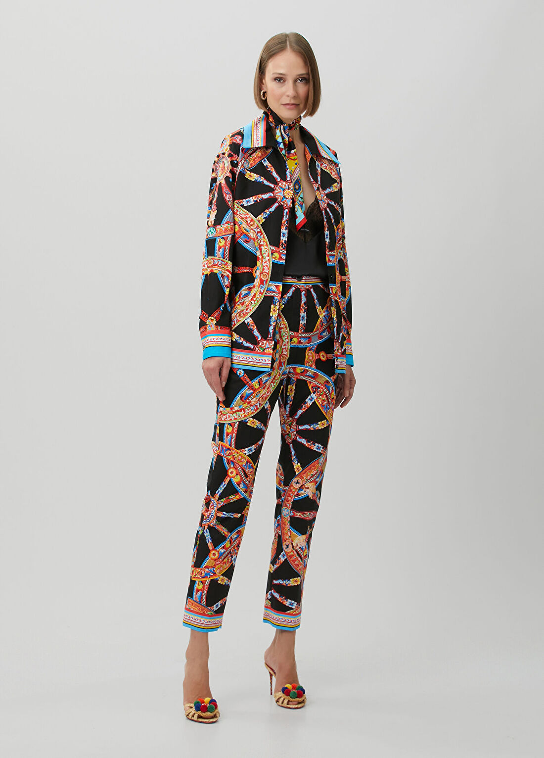Dolce&Gabbana Siyah Desenli Pantolon
