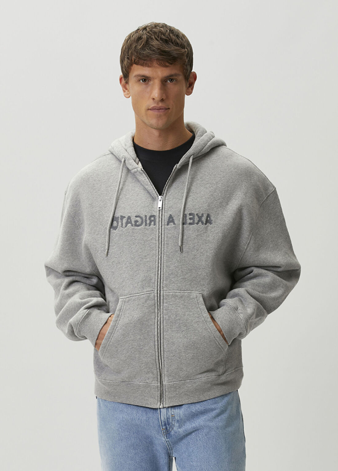 Axel Arigato Rhys Gri Kapüşonlu Oversized Sweatshirt