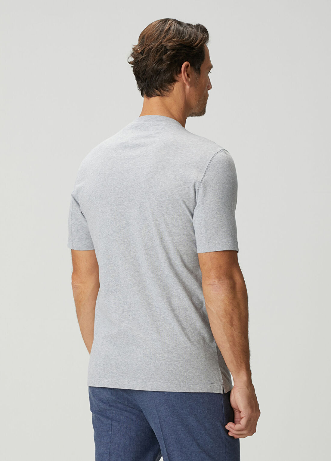 Brunello Cucinelli Gri Baskılı T-shirt görsel 4