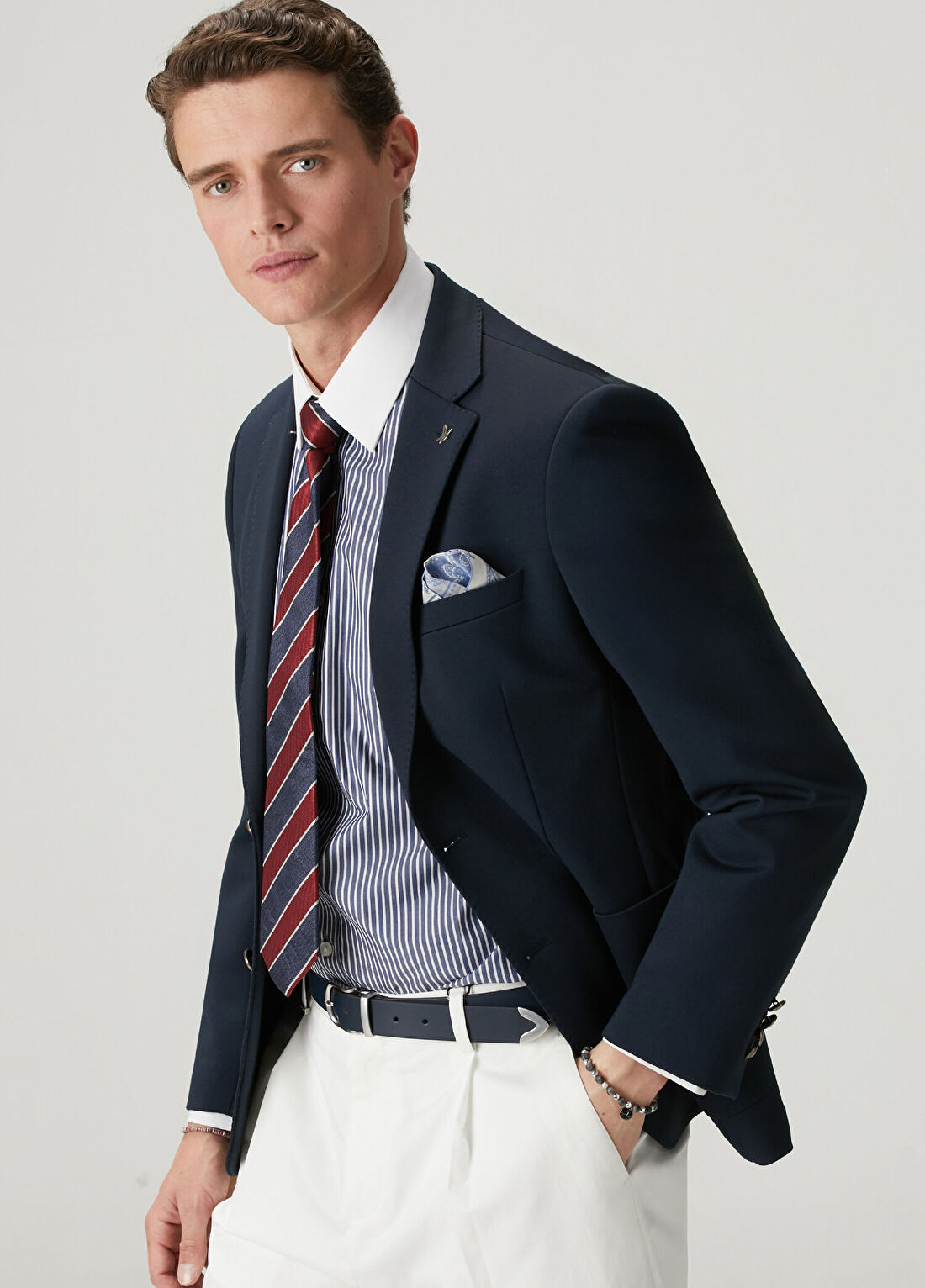 Beymen Club Lacivert Örme Blazer görsel 4