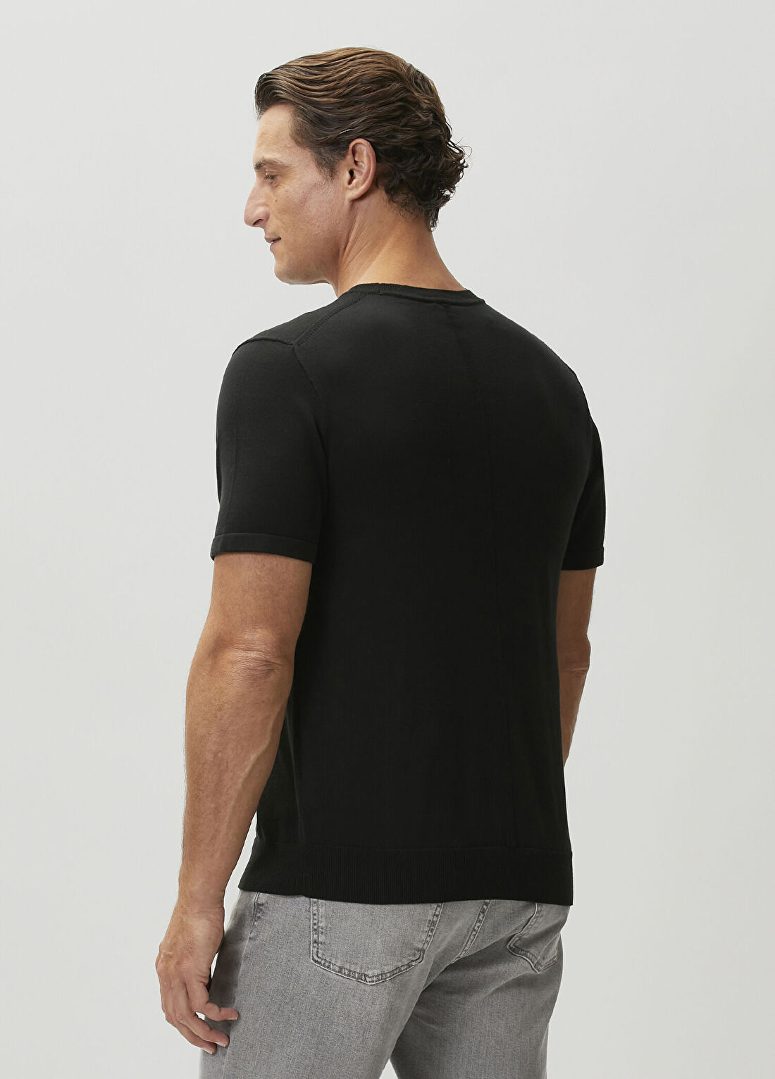Calvin Klein Supima Siyah Triko görsel 4