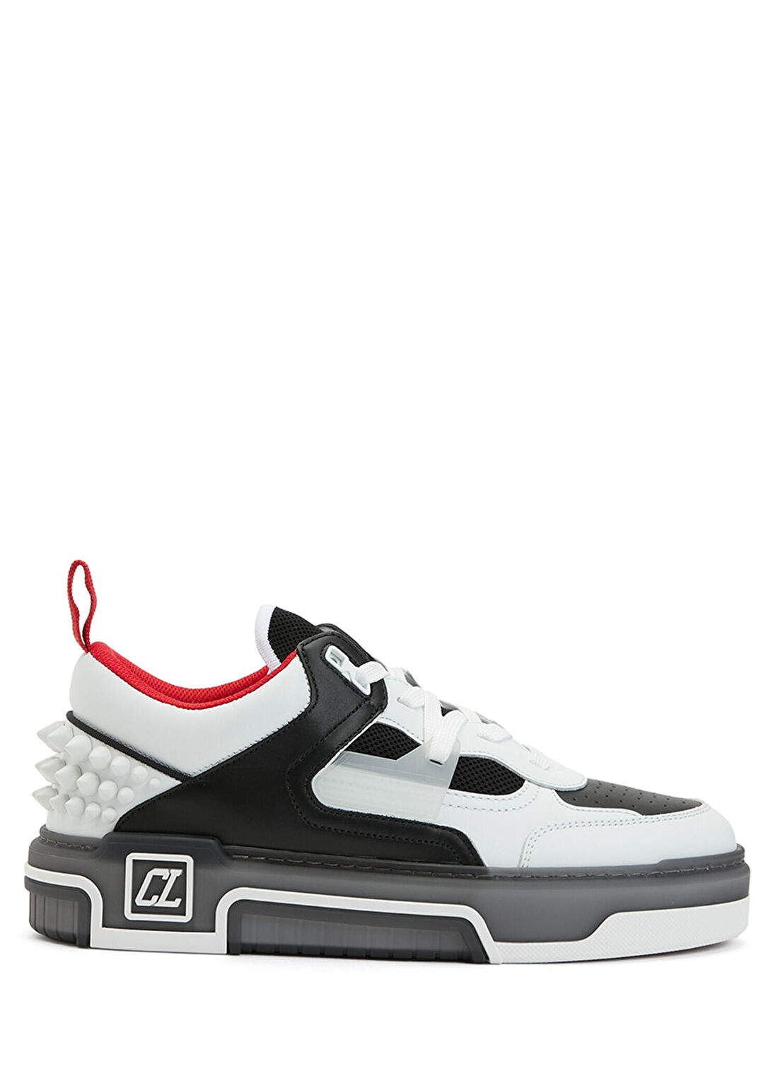 Christian Louboutin Siyah Beyaz Erkek Deri Sneaker