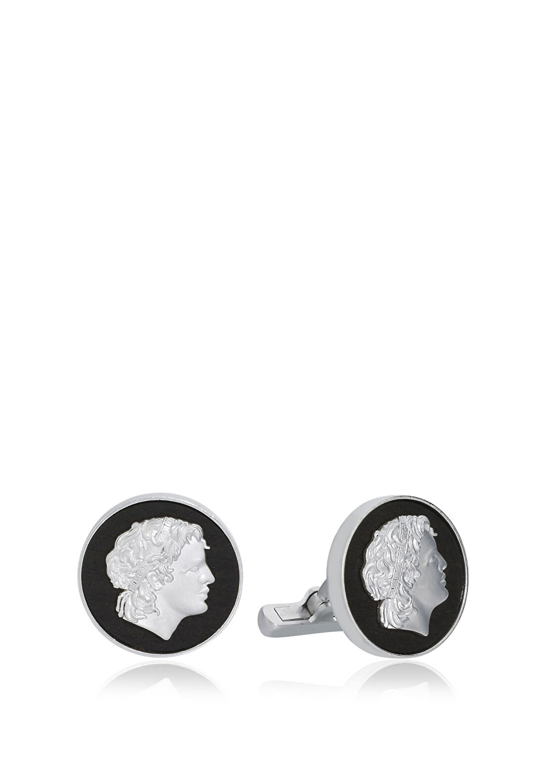 Melie Jewelry Marcus 925 Ayar Gümüş Abanoz Erkek Kol Düğmesi