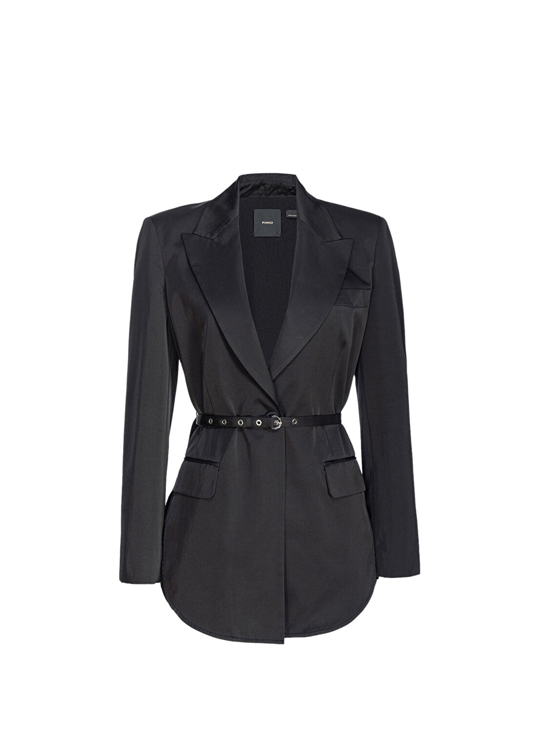 Pinko Vallini Siyah Kemer Detaylı Kadın Blazer Ceket