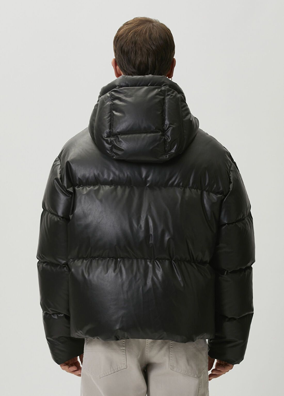 MM6 Maison Margiela Siyah Kapüşonlu Mont görsel 4