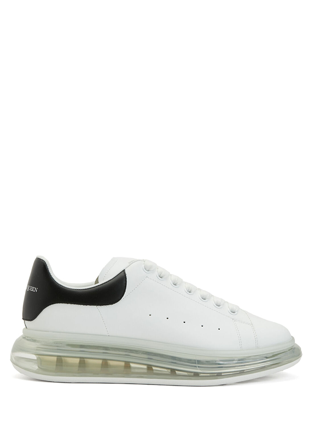 McQueen Oversized Siyah Beyaz Erkek Deri Sneaker