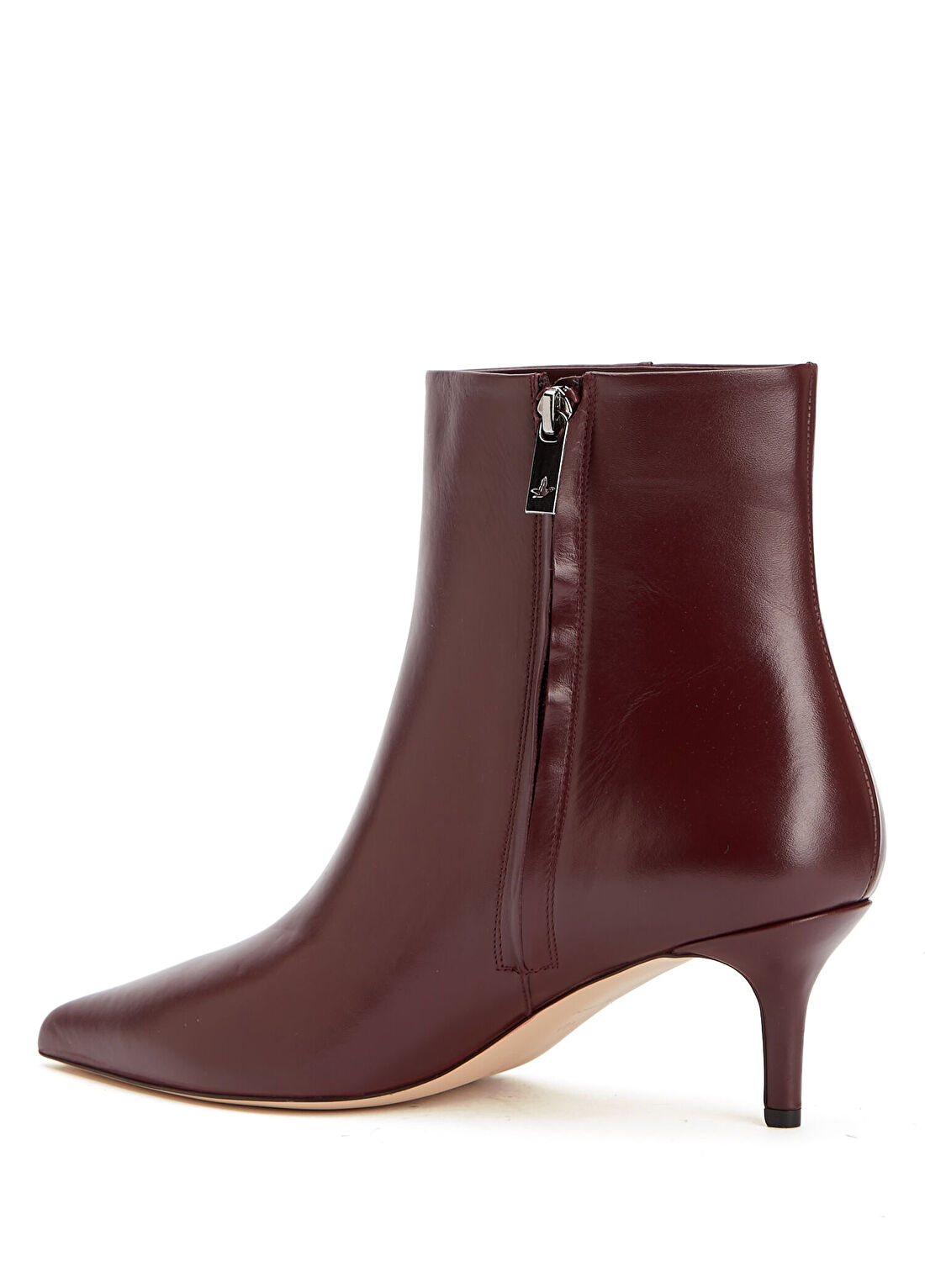 Beymen Club Bordo Kitten Heel Kadın Deri Bot görsel 3