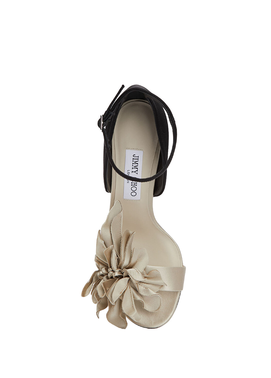 Jimmy Choo Coko Siyah Bej Kadın Sandalet görsel 4
