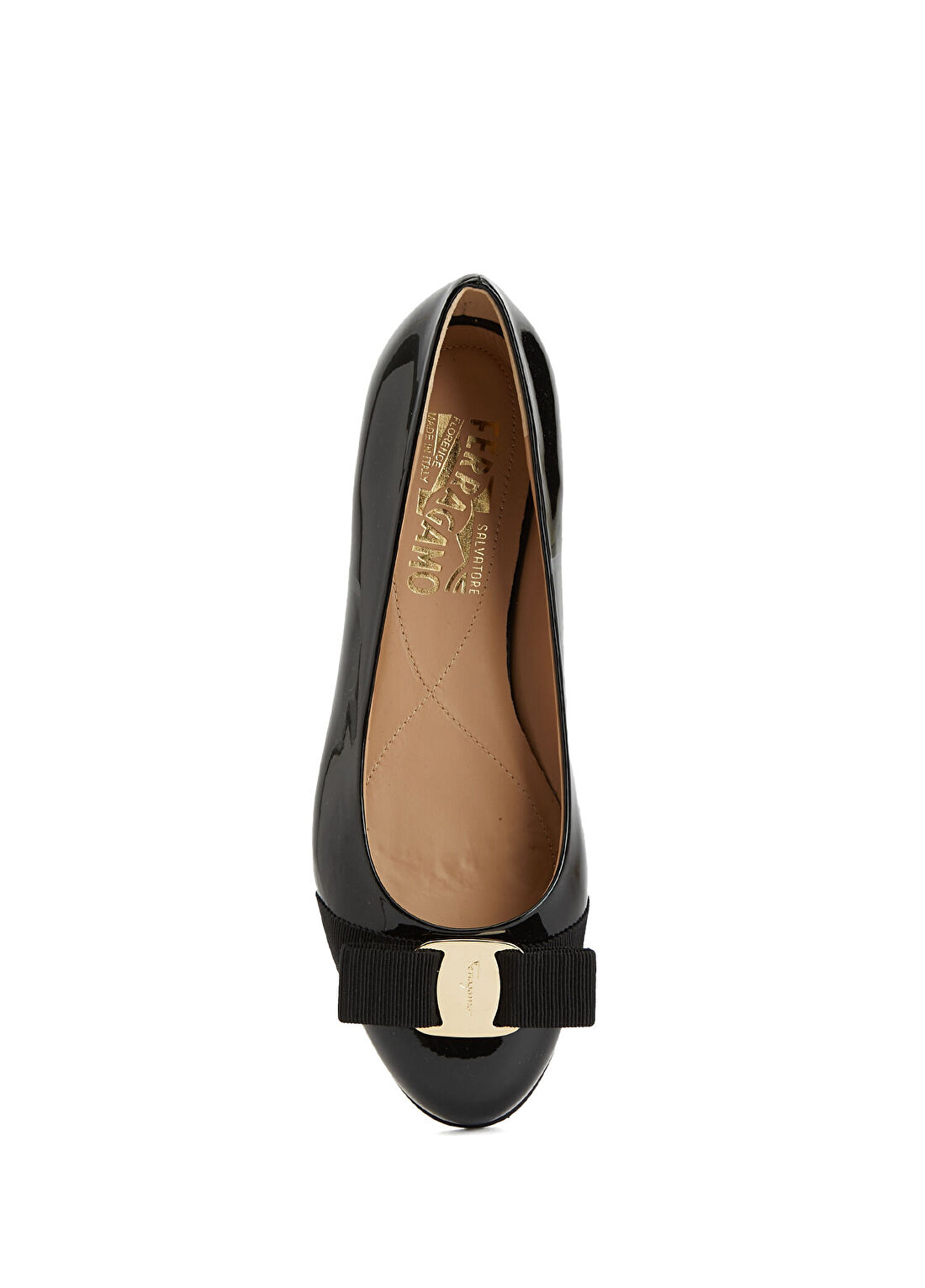 Ferragamo Siyah Deri Babet görsel 4