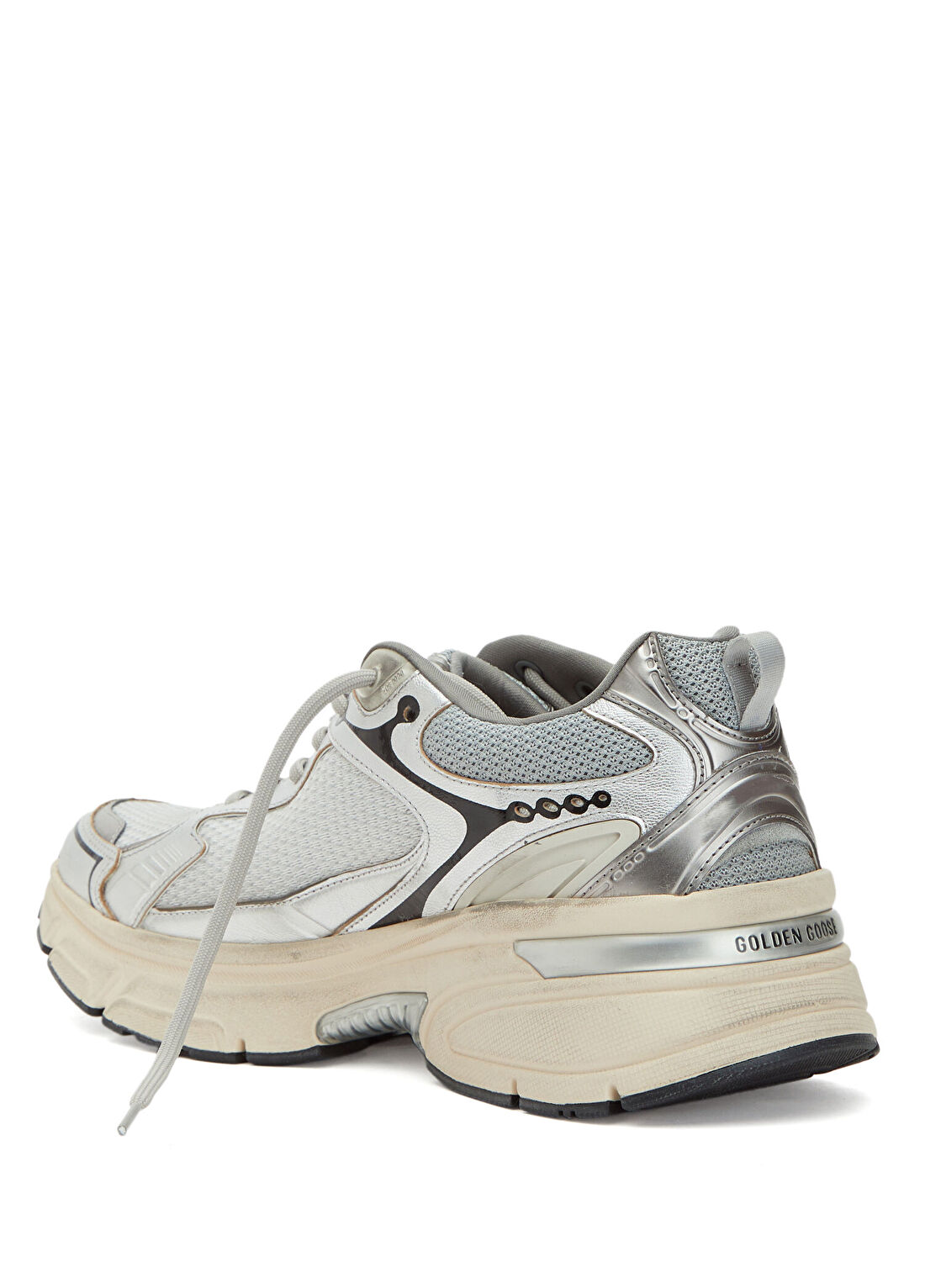 Golden Goose Lightstar Silver Erkek Deri Sneaker görsel 3