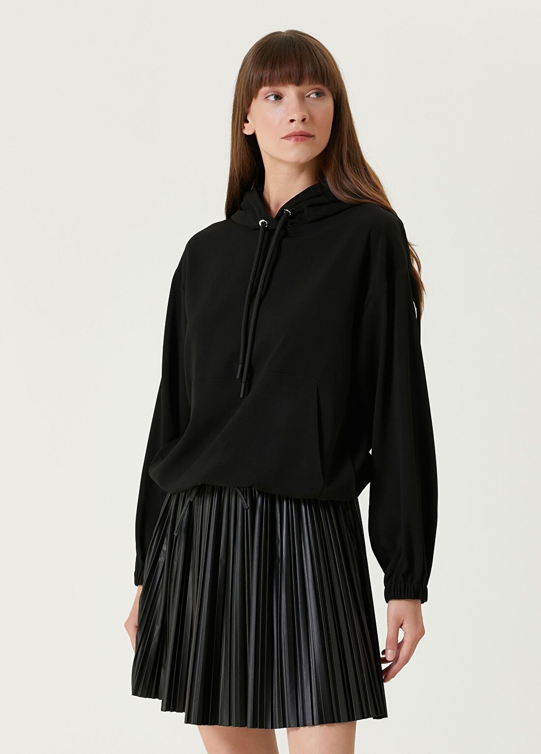 Moncler Siyah Kapüşonlu Sweatshirt