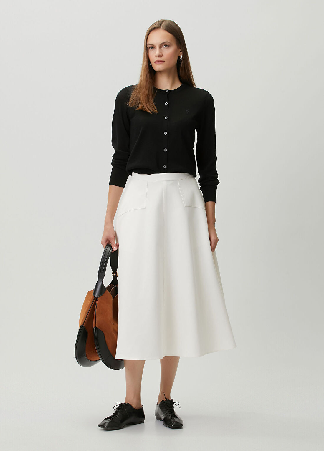 Polo Ralph Lauren Krem Midi Etek