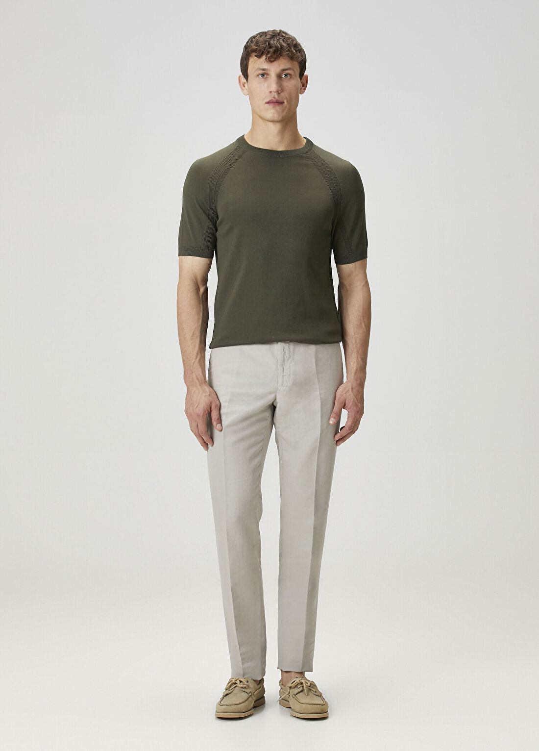 Slowear Gri Keten Pantolon