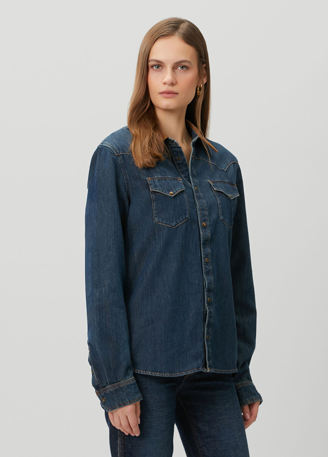 Zadig&Voltaire Saby Mavi Denim Gömlek görsel 3