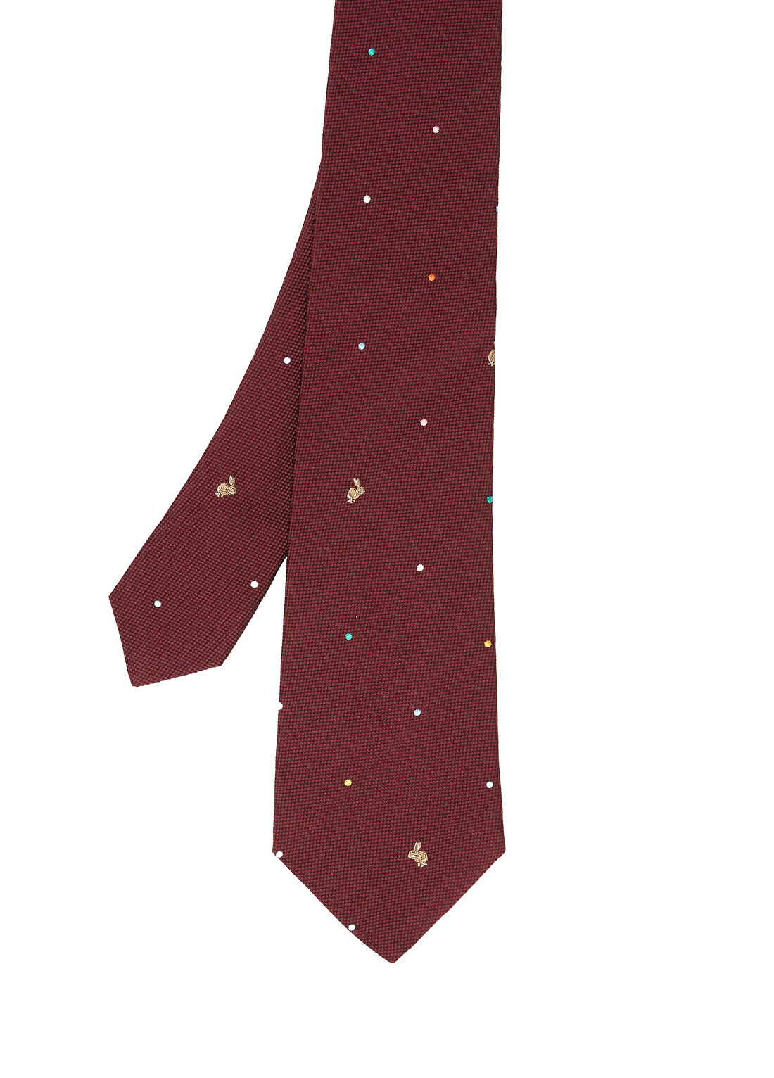 Paul Smith Bordo İpek Kravat