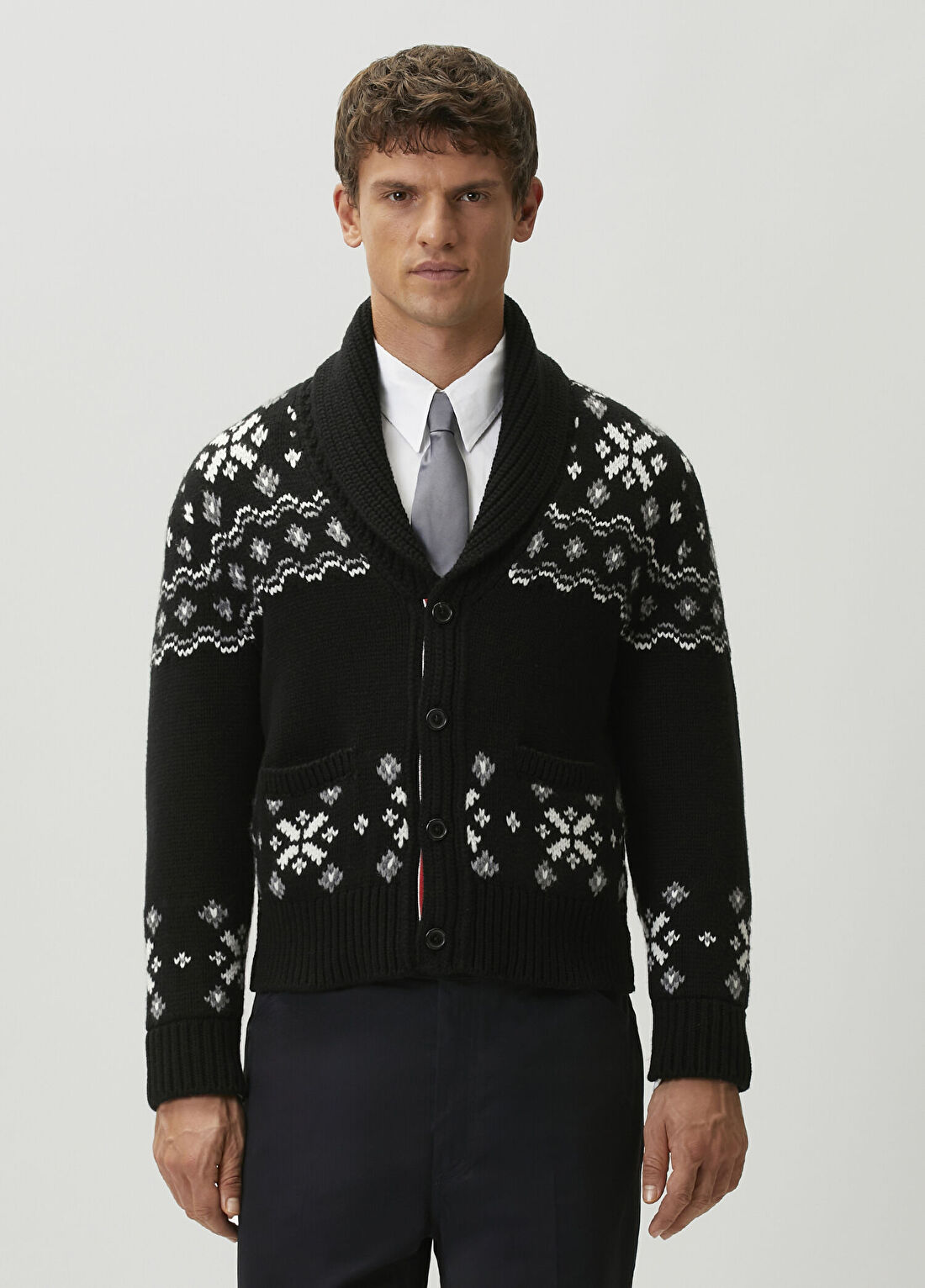 Thom Browne Siyah Kaşmir Triko Hırka