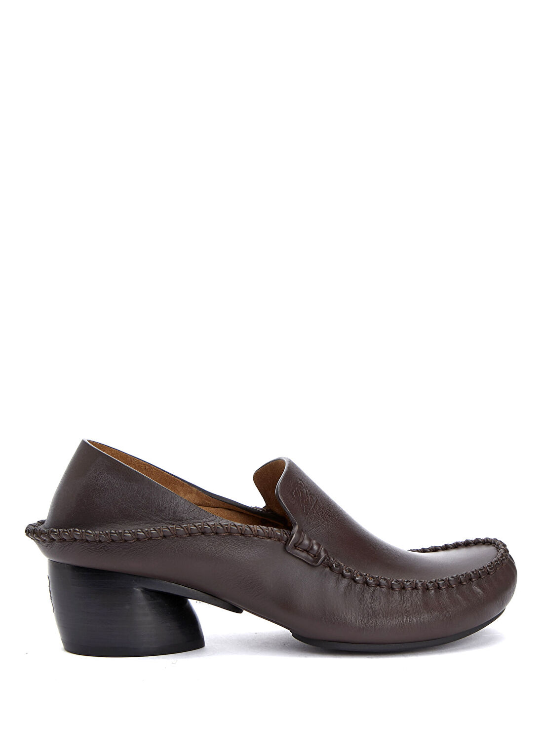 Loewe Koyu Kahverengi Kadın Deri Loafer