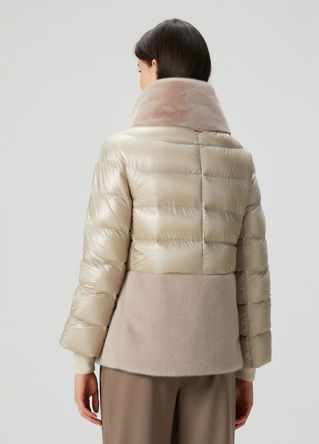 Herno Bej Puffer Mont görsel 4