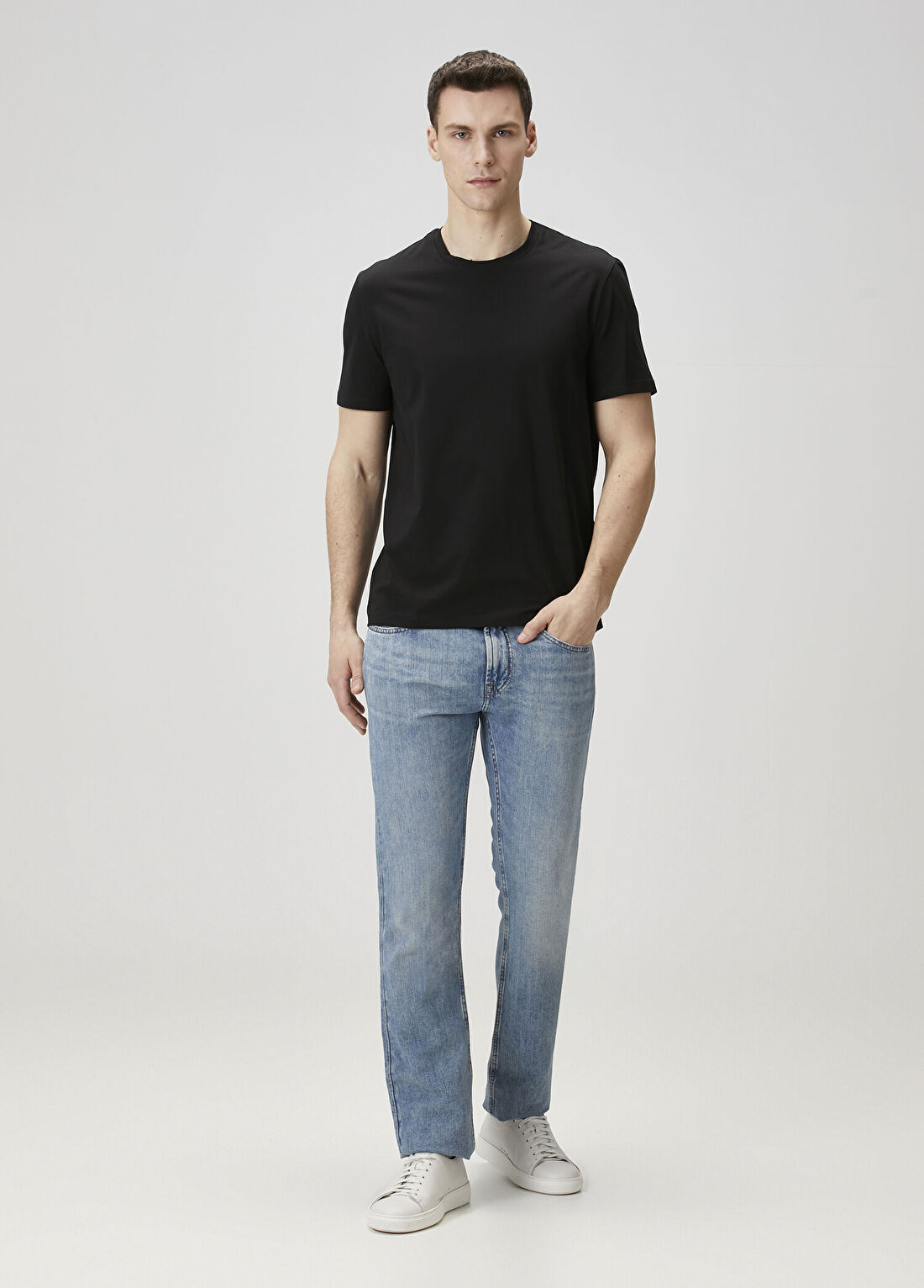 7 For All Mankind Siyah Basic T-shirt görsel 2
