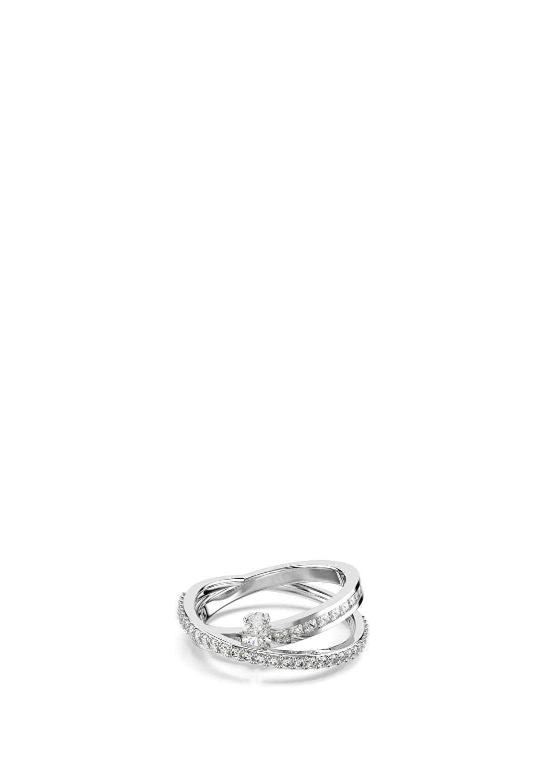 Swarovski Hyperbola Ring 2 Row White Rhs Kadın Yüzük