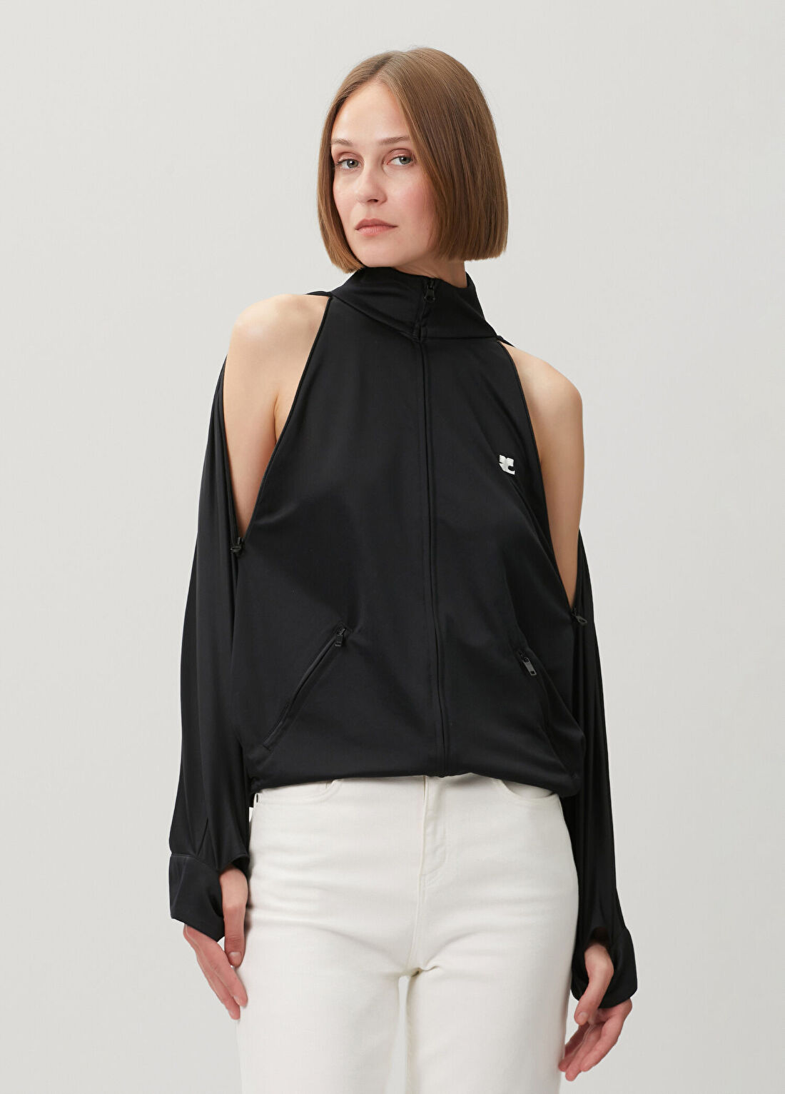 Courreges Siyah Fermuar Detaylı Ceket