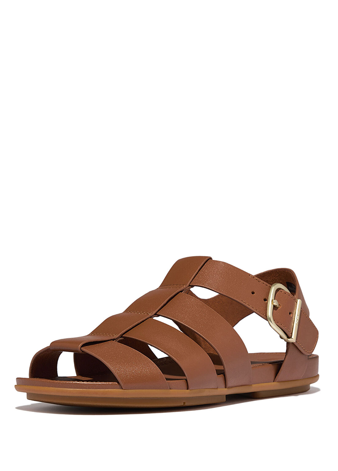 FitFlop A4B-001/C15 Gracie Fisherman Taba Deri Kadın Sandalet görsel 2