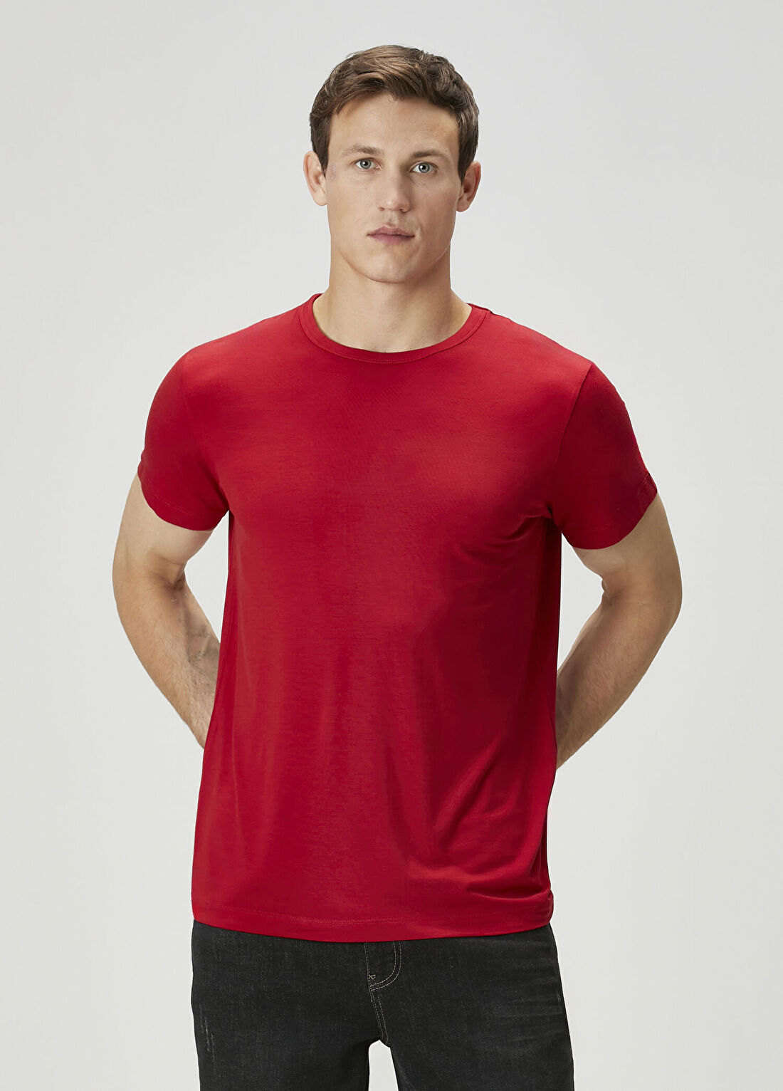 John Frank Kırmızı Basic T-shirt