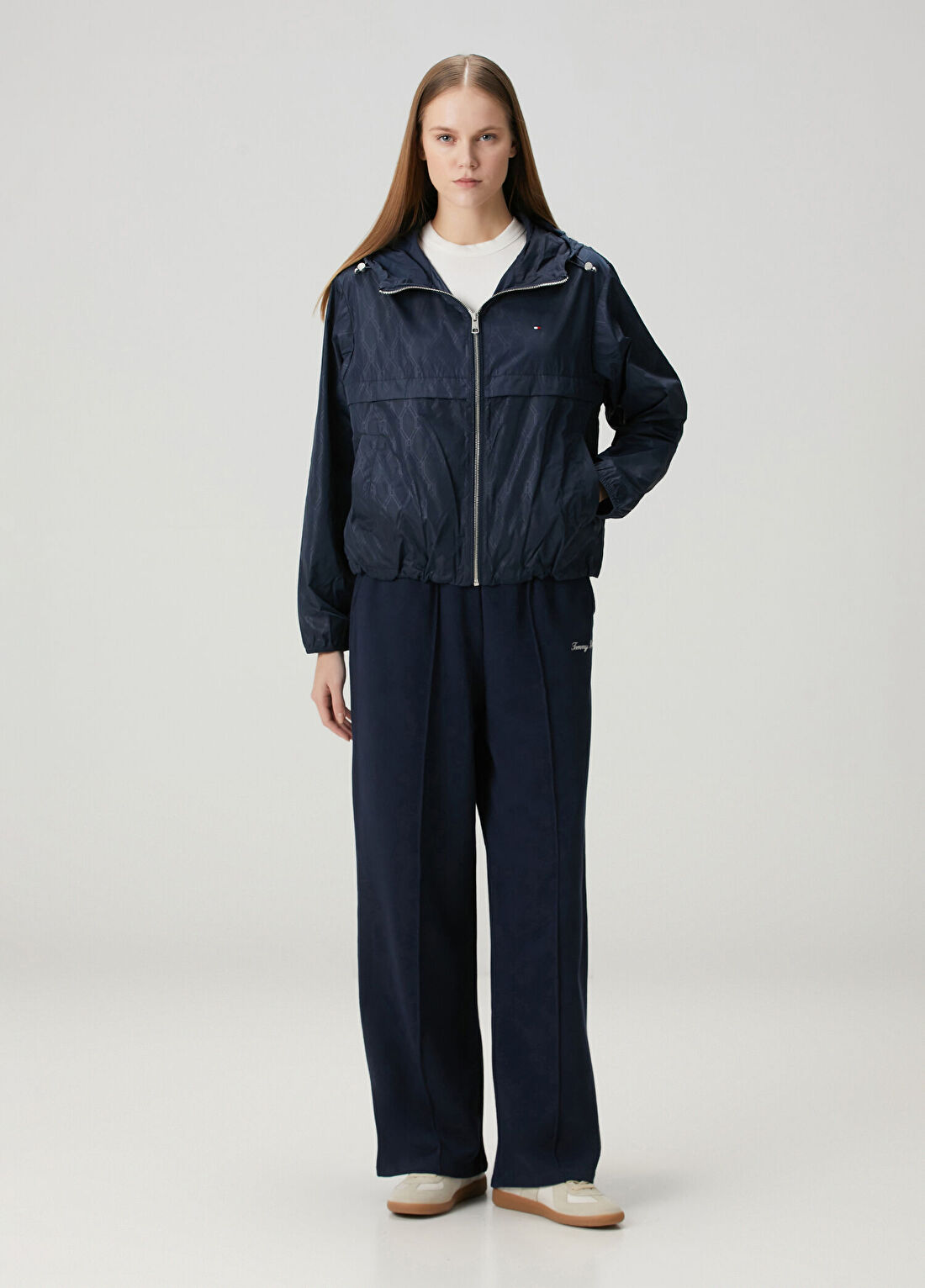 Tommy Hilfiger Lacivert Kapüşonlu Rüzgarlık Ceket görsel 2