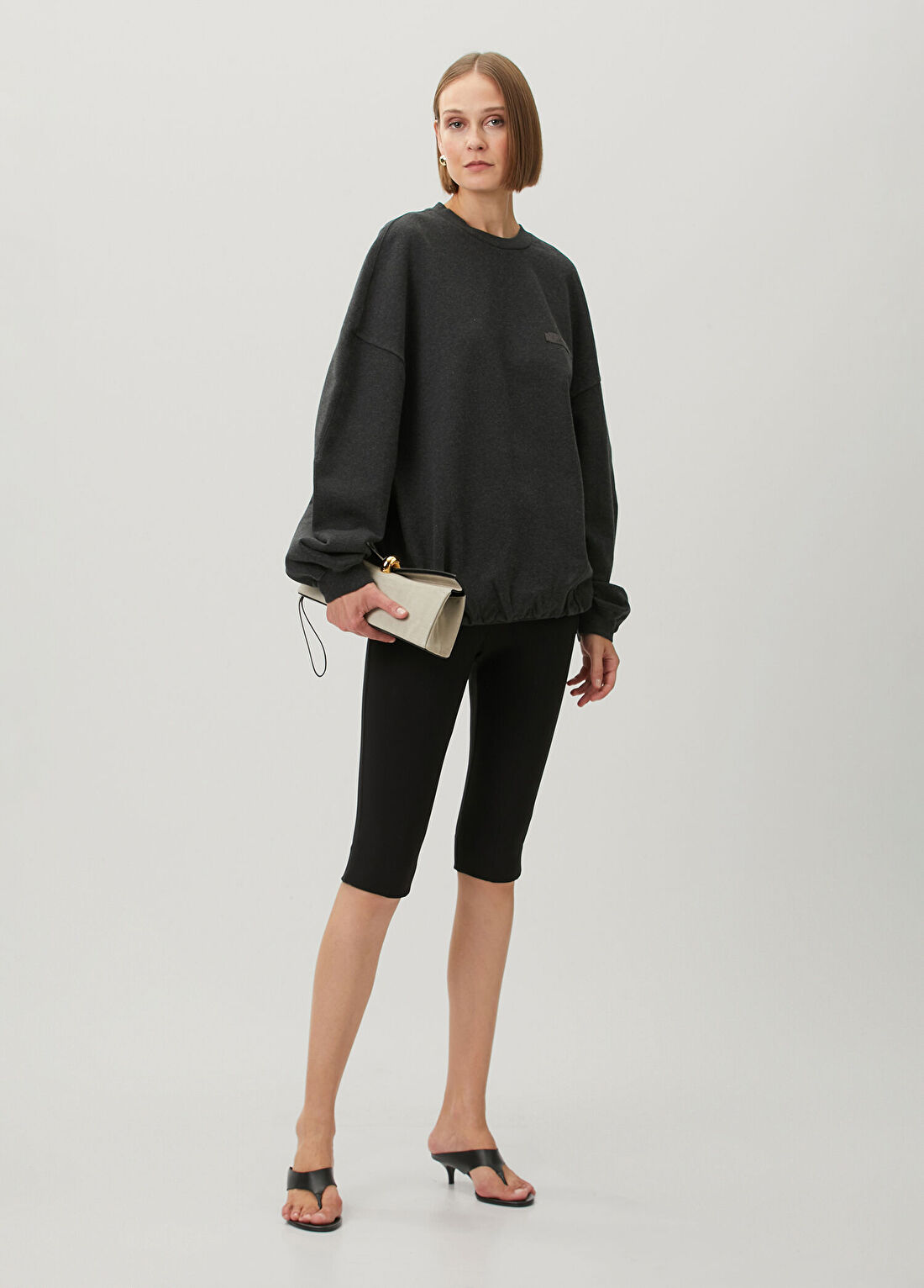 Jacquemus Ruban Koyu Gri Sweatshirt görsel 2