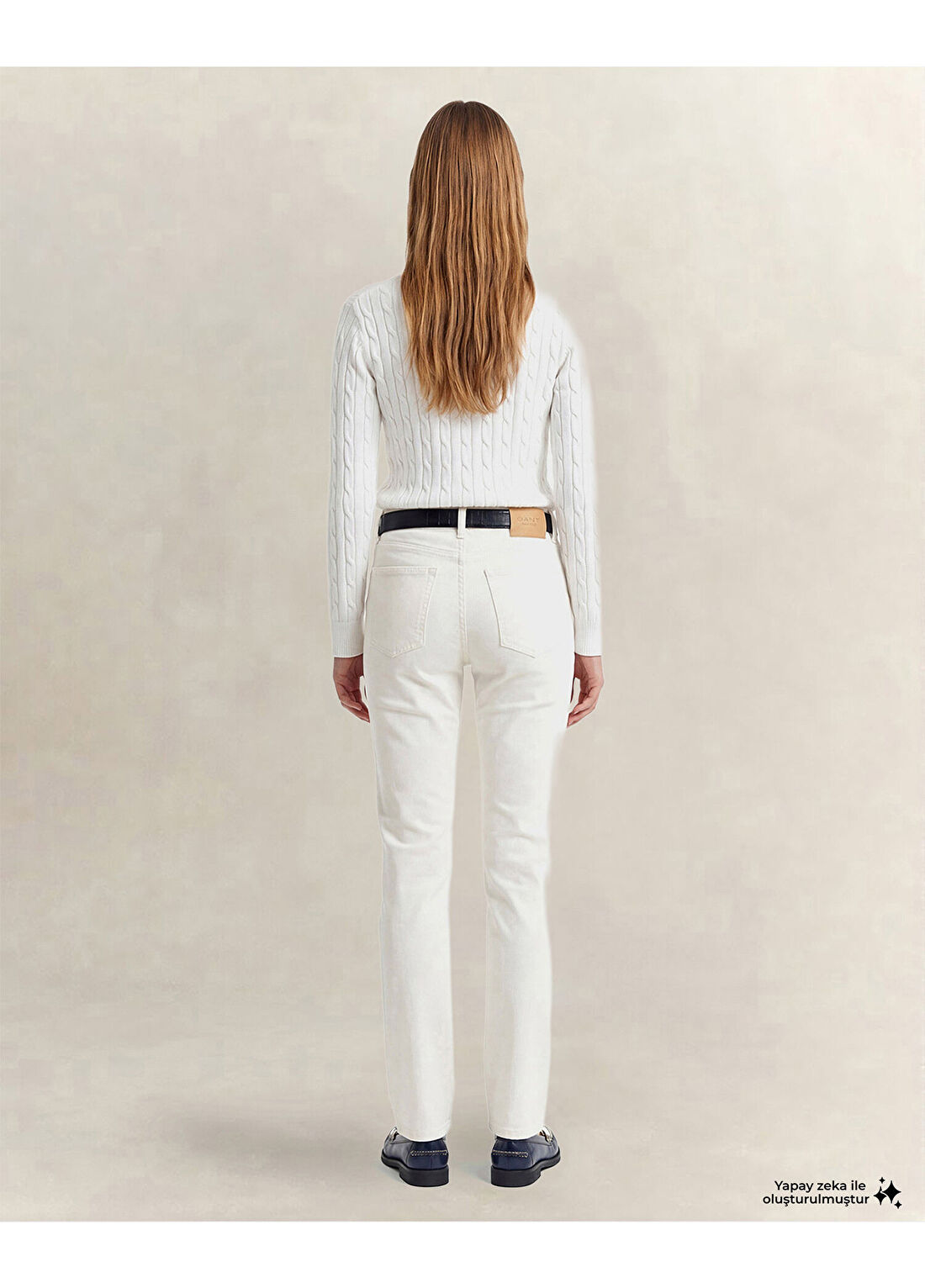 Gant Beyaz Regular Fit Kadın Jean görsel 2