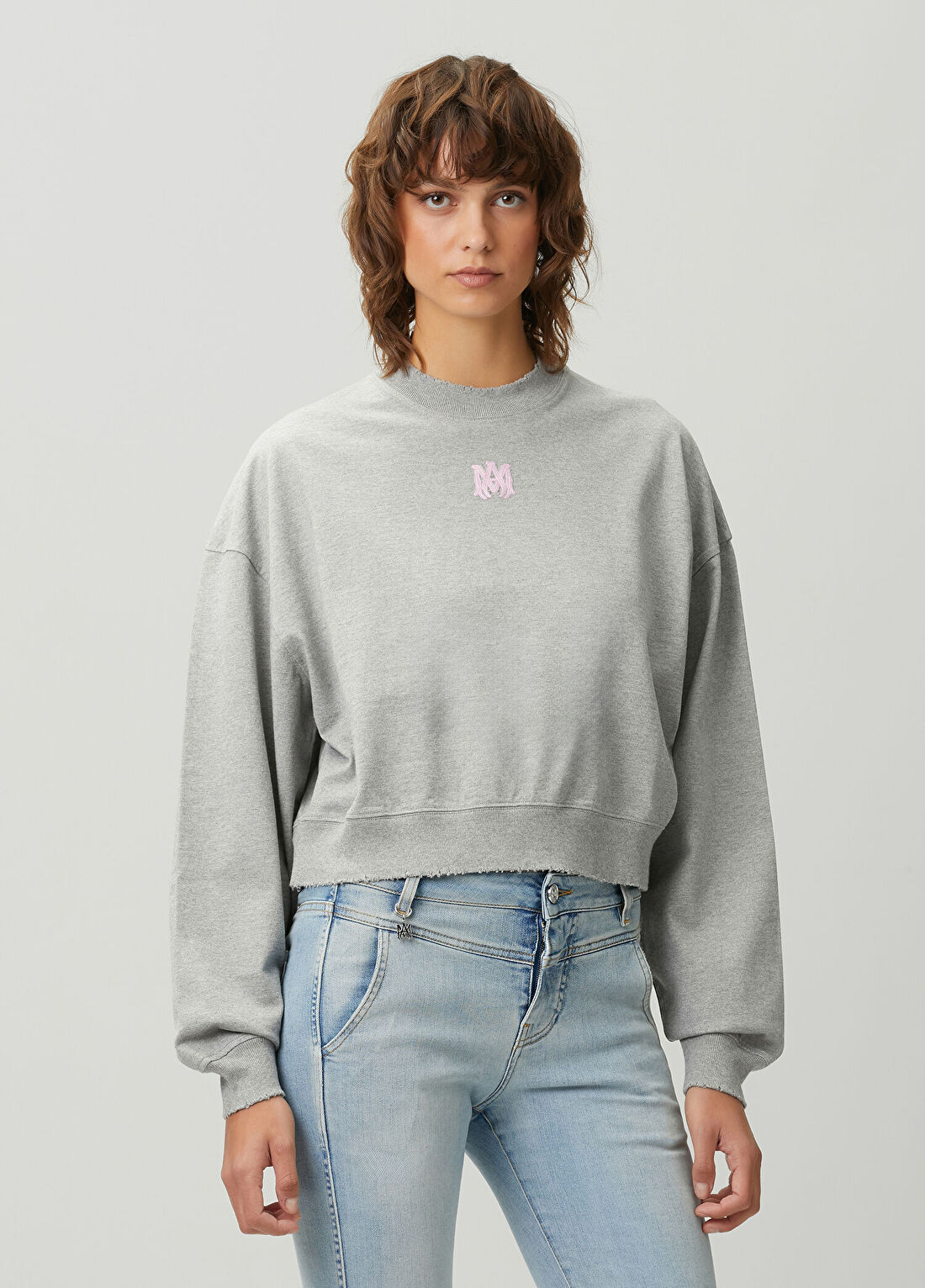 Amiri Gri Logolu Sweatshirt