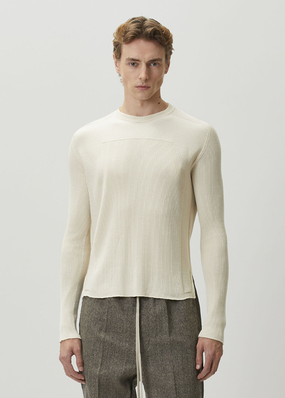 Rick Owens Geo Ekru Yün Triko