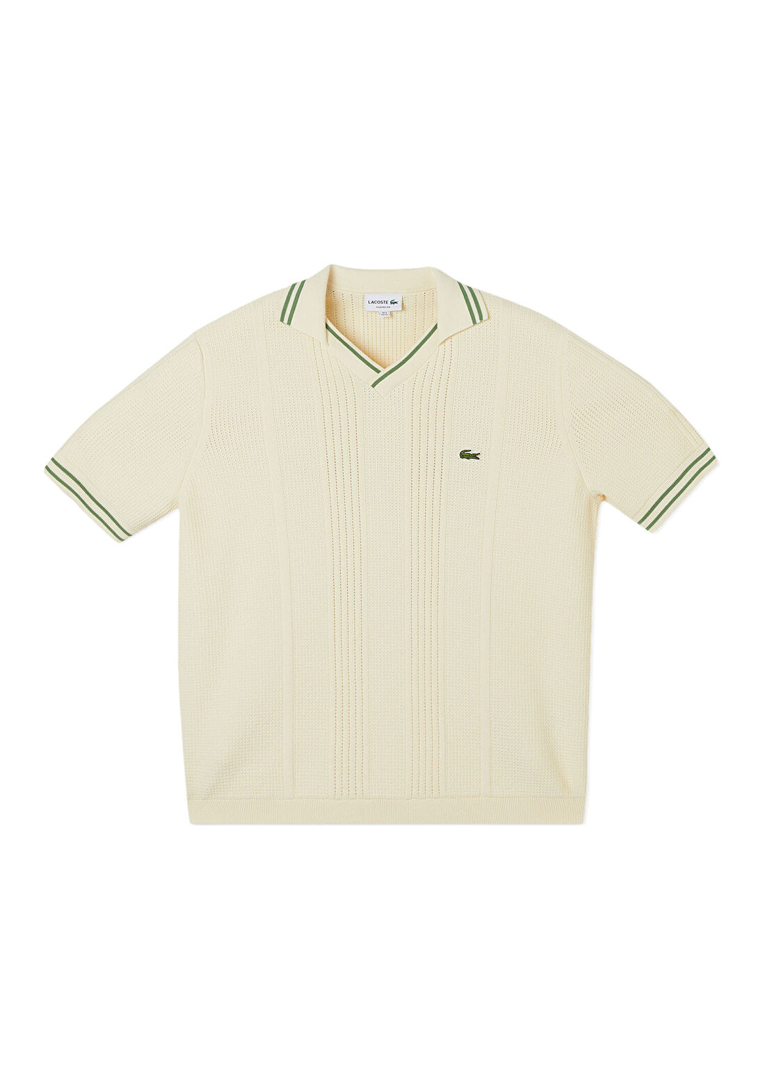 Lacoste Bej Polo Yaka Classic Fit Kısa Kollu Erkek Triko Kazak görsel 3