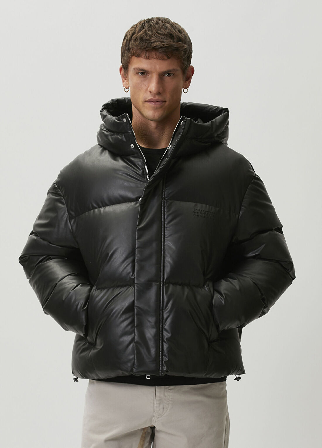 MM6 Maison Margiela Siyah Kapüşonlu Mont