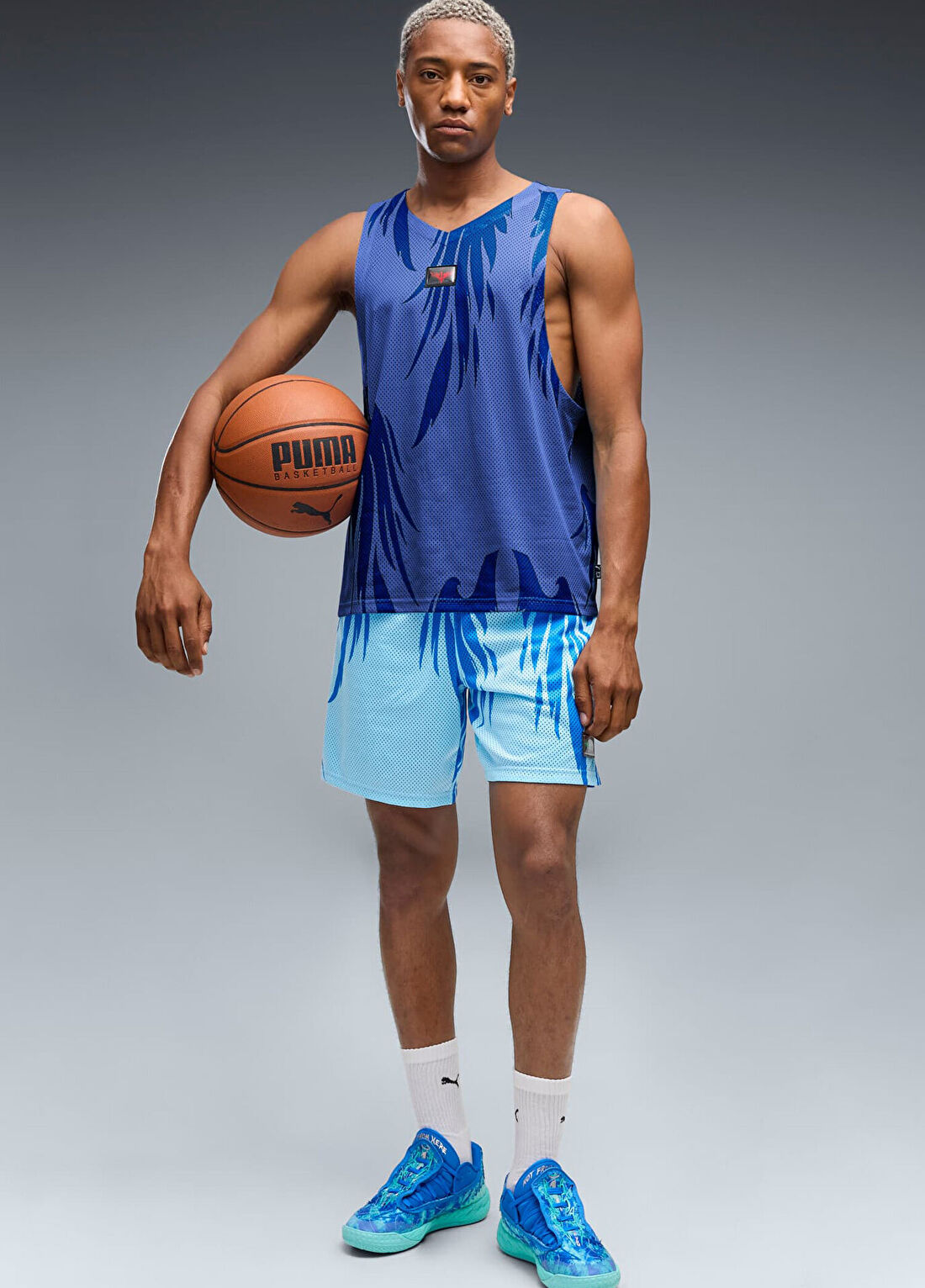 Puma MB.05 Lo Team Ultra Blue Intense Mint Unisex Basketbol Ayakkabısı görsel 2